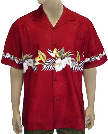 Hawaiian Anthuriums - Border Shirt 3XL