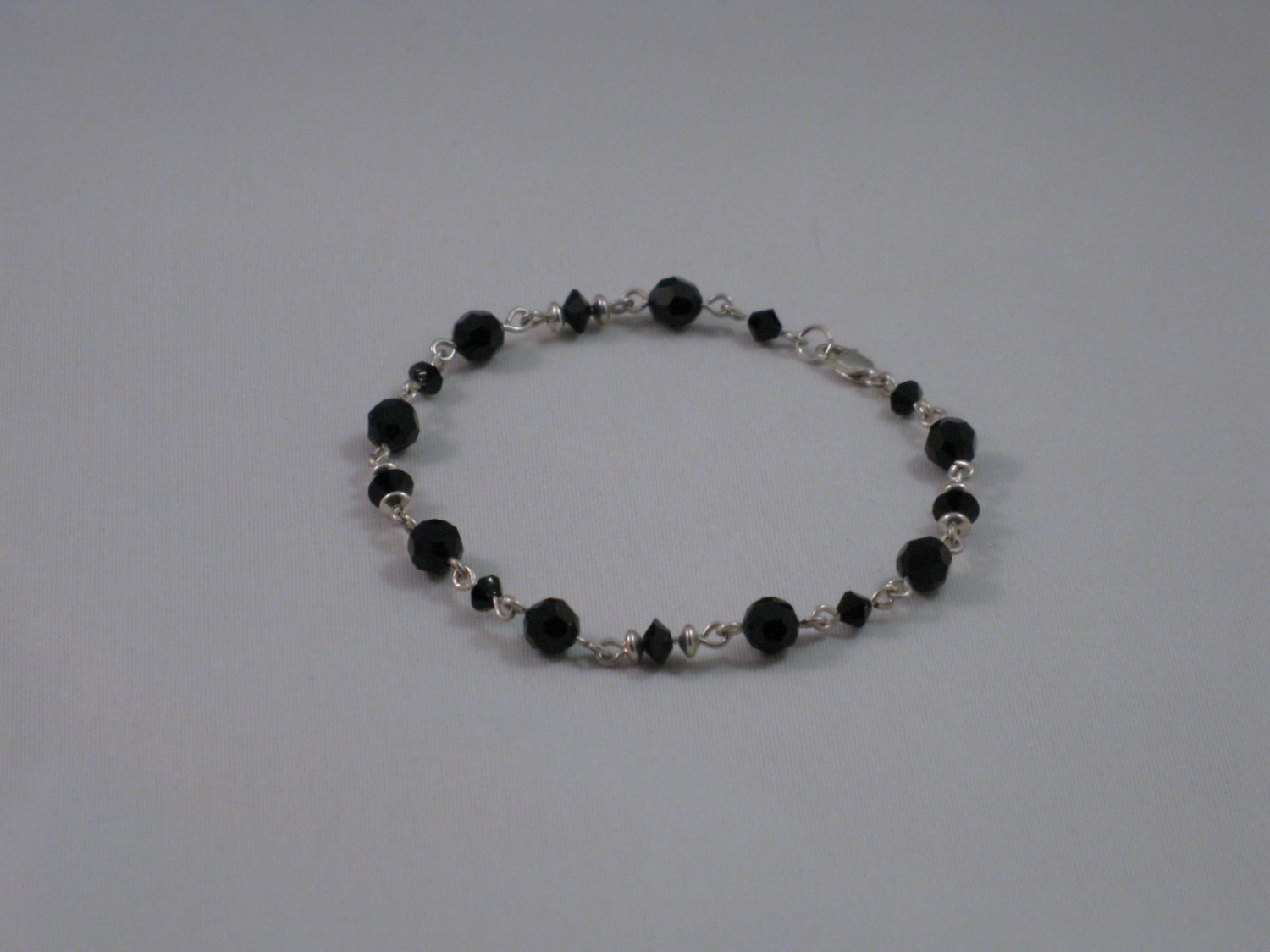 Black Swarovski Crystal Bracelet - S134B