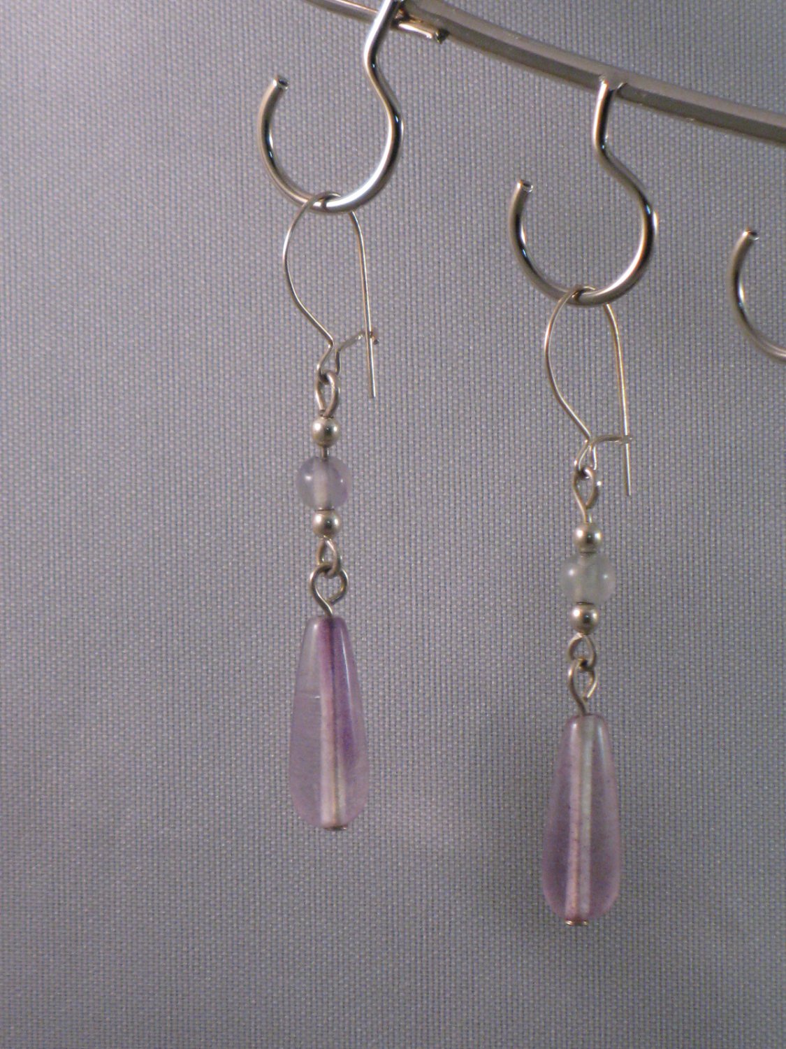 Rainbow Flourite Sterling Silver Earrings - 109C