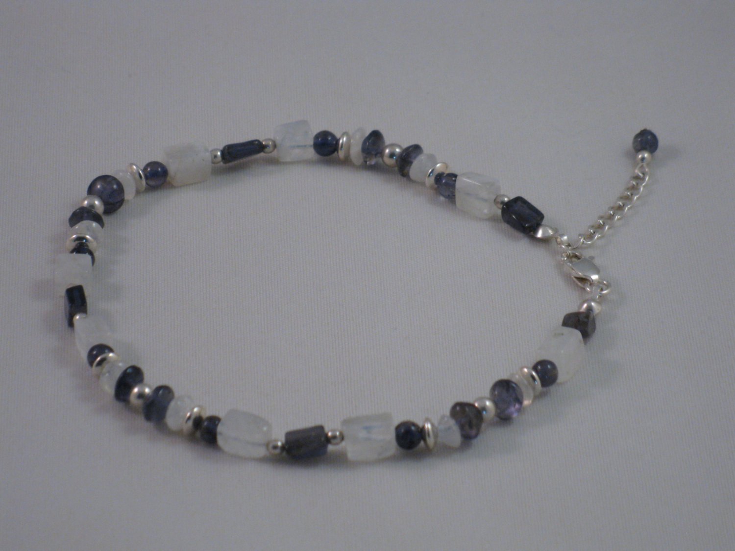 Iolite & Rainbow Moonstone Anklet - T200D