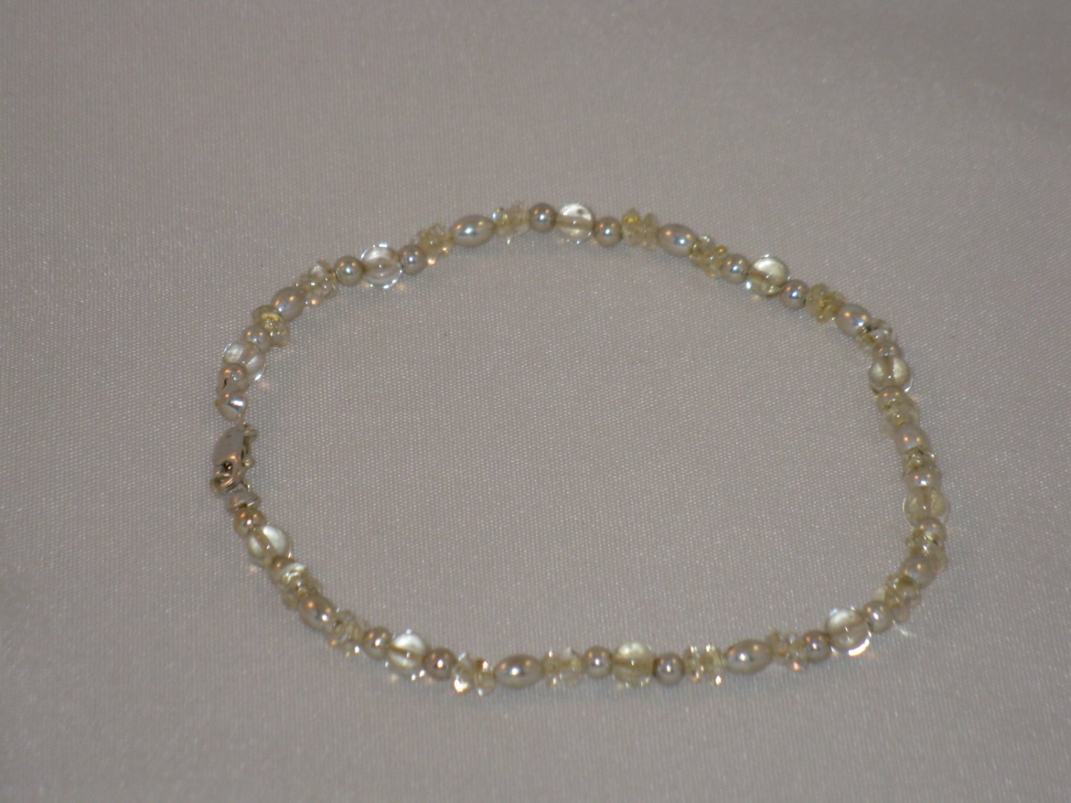Citrine & Sterling Silver Anklet - T175D