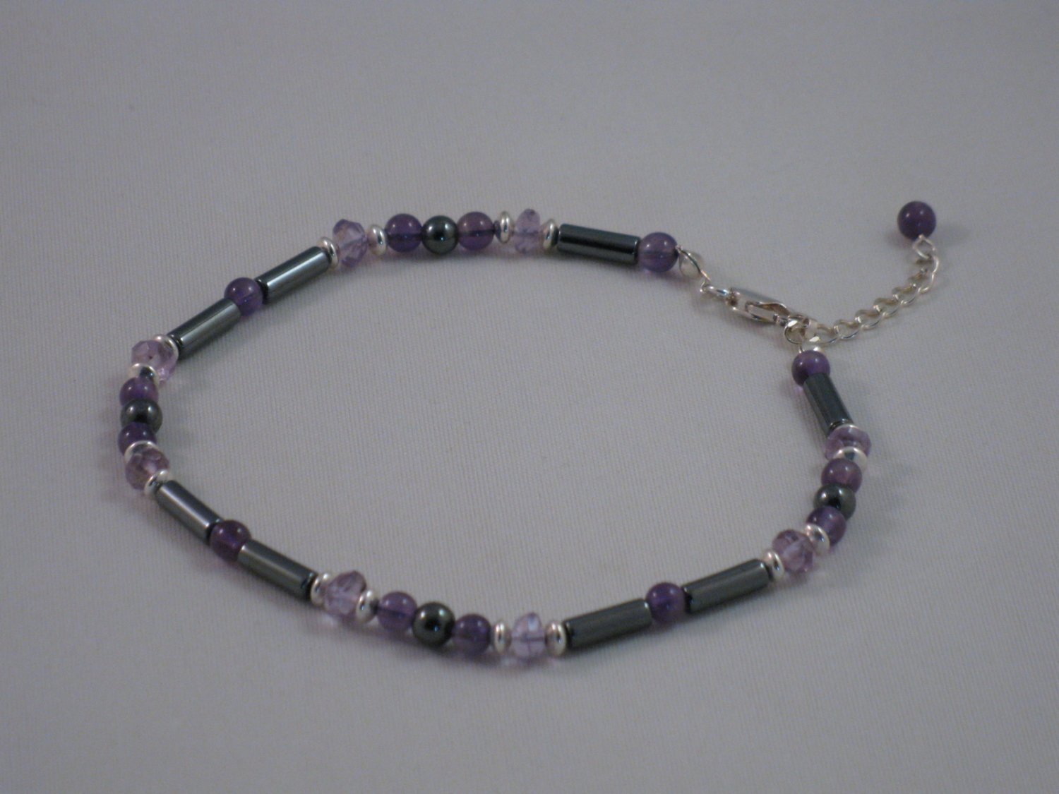 Amethyst & Hemalyke Anklet - T194D