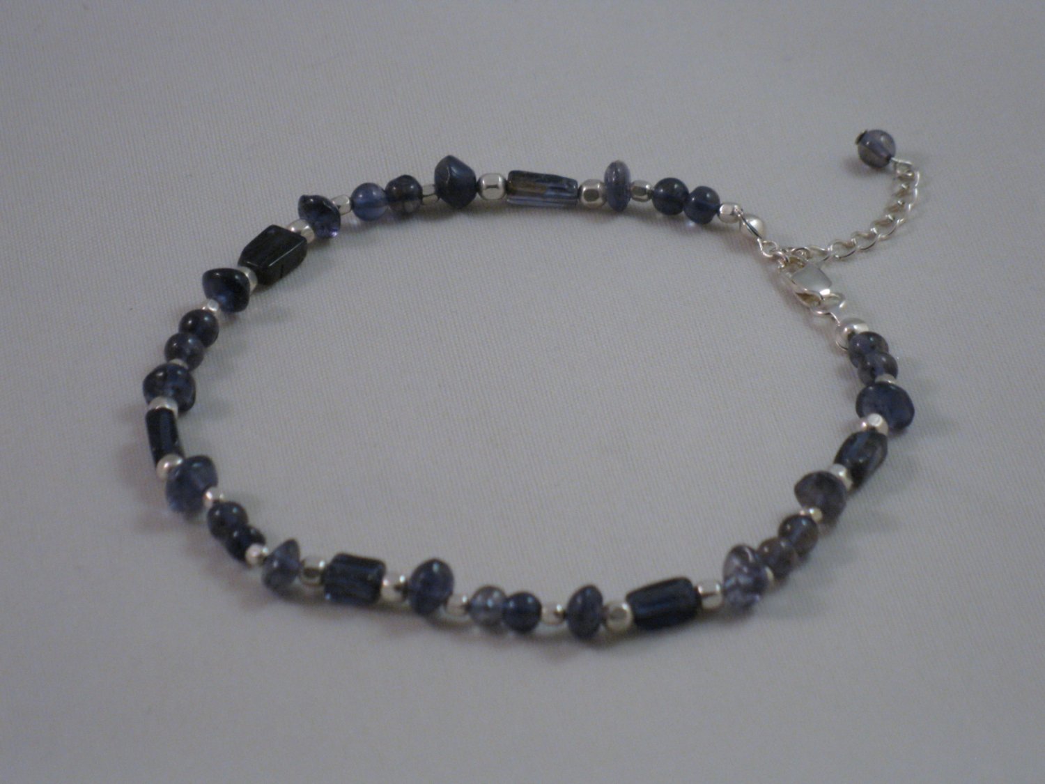 Iolite & Sterling Silver Anklet - T170D