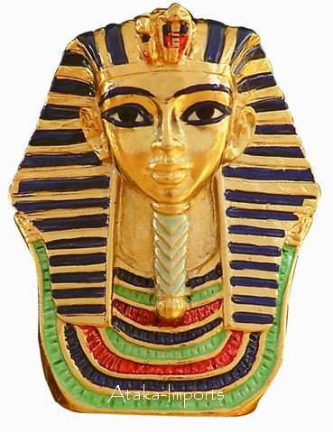 PEWTER-EGYPTIAN KING TUT MASK BUST FIGURINE (6151)