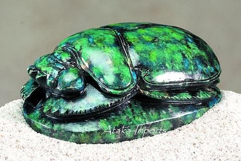 EGYPTIAN SCARAB WITH HIEROGLYPHS (5171)
