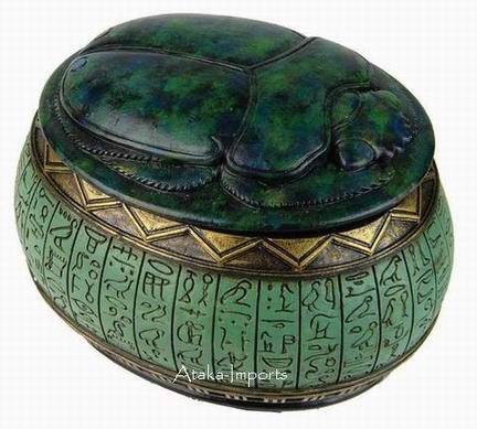 EGYPTIAN SCARAB JEWELRY BOX (6335)