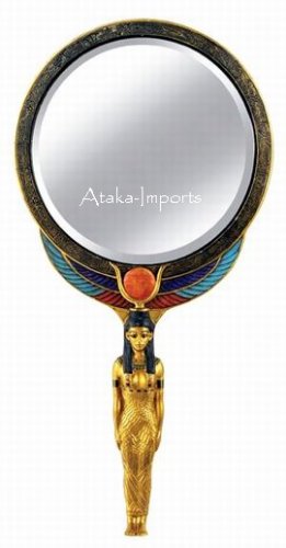 EGYPTIAN HATHOR MIRROR -NEAT (6338)