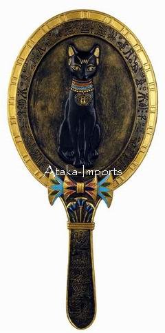 EGYPTIAN BASTET MIRROR -NEAT (6336)