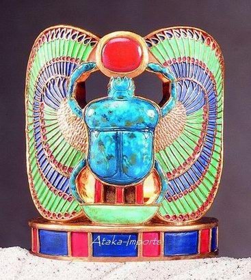 EGYPTIAN SCARAB CANDLE VOTIVE HOLDER (5080)