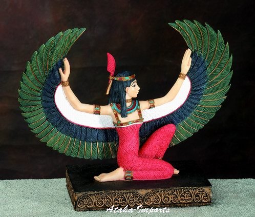 EGYPTIAN-EGYPT GODDESS MAAT STATUE-GORGEOUS (5303)