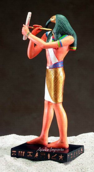 EGYPTIAN-IBIS- HEADED THOTH STATUE (5145)