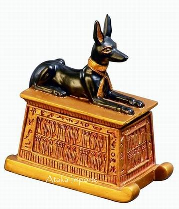 EGYPTIAN GOD ANUBIS -SMALL TRINKET BOX (6128)