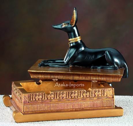 EGYPTIAN ANUBIS FIGURINE ASHTRAY (5487)