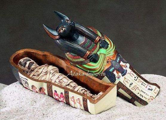 ANUBIS COFFIN W MUMMY -GOD OF DEAD (5075)