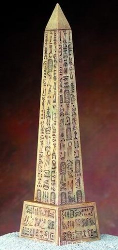 EGYPTIAN SANDSTONE OBELISK w HIEROGLYPHS (5306)