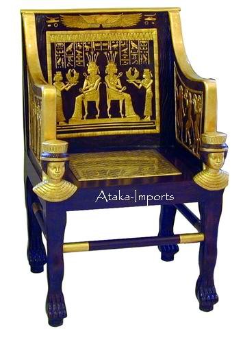 LIFE SIZE EGYPTIAN PRINCESS SITAMUN THRONE (5969)
