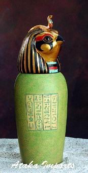 EGYPTIAN CANOPIC JAR-QEBSENUEF-SON OF HORUS (5317)