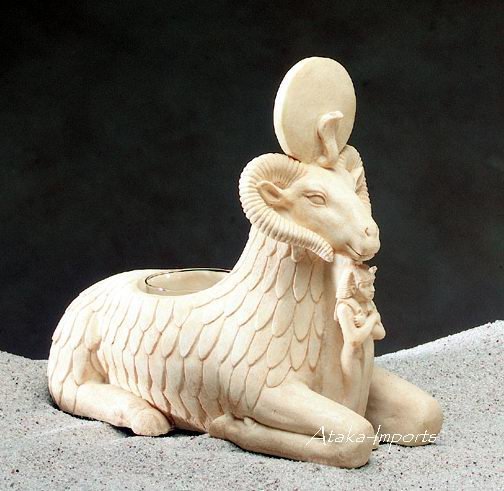 EGYPTIAN RAM VOTIVE CANDLEHOLDER (5071)