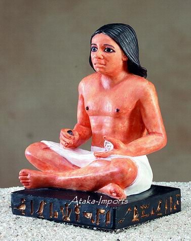 STATUE OF SCRIBE -ANCIENT EGYPTIAN (5107s)
