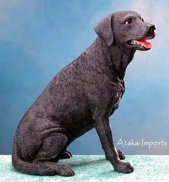 LABRADOR (BLACK) DOG FIGURINE-STATUE (5683)