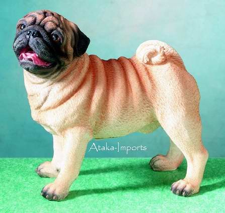 PUG DOG FIGURINE-STATUE (5020)