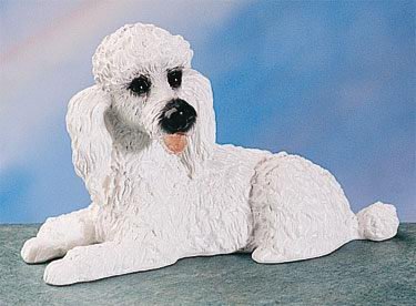 WHITE POODLE DOG FIGURINE (4403)