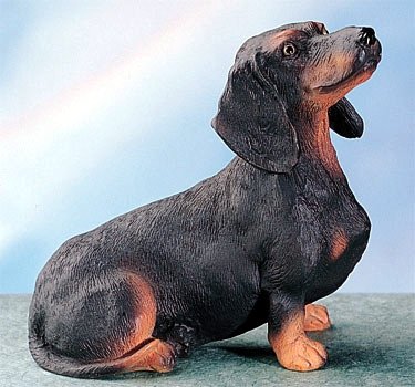 BLACK DACHSHUND DOG FIGURINE (4412)