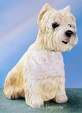 WEST HIGHLAND TERRIER-WESTIE-WESTY- DOG FIGURINE (4406s)