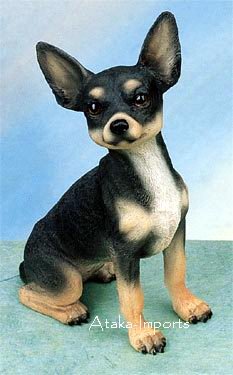 CHIHUAHUA (BLACK) DOG FIGURINE (4870s)