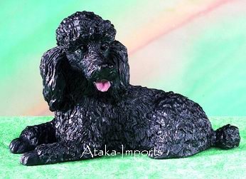 BLACK POODLE DOG FIGURINE (5129)