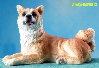 AKITA DOG FIGURINE-AKITA INU-JAPANESE AKITA (5664)