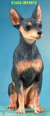 MINIATURE PINSCHER DOG FIGURINE-MINPIN (5671)