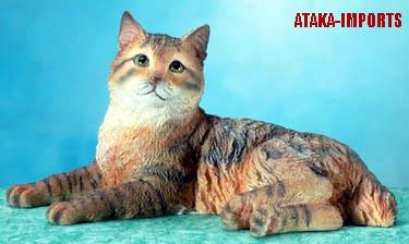 AMERICAN BOBTAIL CAT FIGURINE-STATUE (5661)