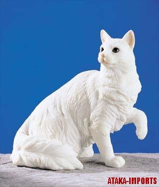 TURKISH ANGORA CAT FIGURINE-ANKARA (5251)