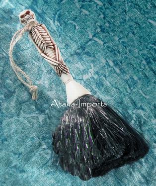 SKELETON BRUSH-DUSTER-SKULL-BIZARRE HALLOWEEN GIFT-NEW (5521)