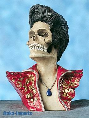 ELVIS PRESLEY SKULL-SKELETON FIGURINE STATUE-COOL-SALE (4587s)