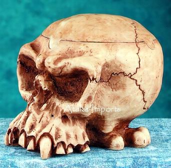 MELTING SKULL ASHTRAY-BIZARRE STATUE-COOL HALLOWEEN (4921)
