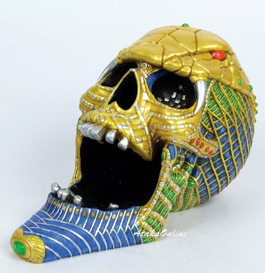 COBRA SKULL ASHTRAY-COLORFUL-HANDPAINTED (6504)