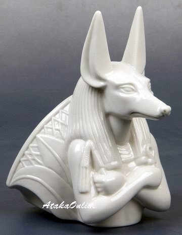ANUBIS-EGYPTIAN CERAMIC NIGHT-NITE LIGHT-SPECIAL (6481)