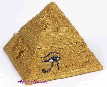 EGYPTIAN GREAT PYRAMID ASHTRAY-TRINKET BOX (6466)