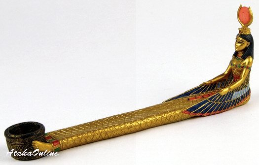 ISIS INCENSE BURNER-HANDPAINTED-NEAT (6469)