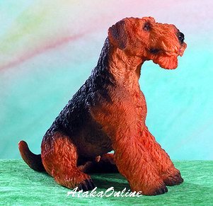 AIREDALE TERRIER DOG FIGURINE-AIREDALE (4953)
