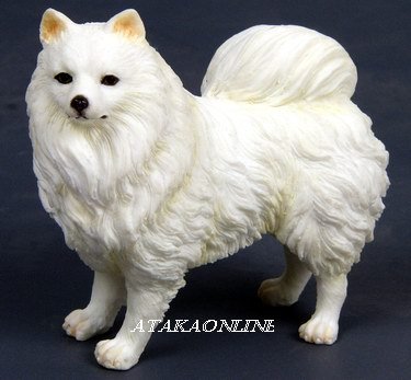 AMERICAN ESKIMO DOG FIGURINE-ESKIE-SPITZ (6564)