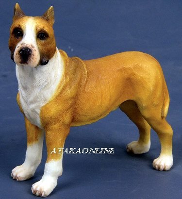 AMERICAN STAFFORDSHIRE TERRIER DOG FIGURINE-AmStaff (6566)