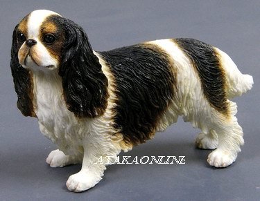 ENGLISH TOY SPANIEL DOG FIGURINE-KING CHARLES SPAINEL (6573)