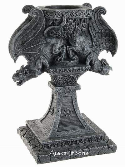 PERCHING GARGOYLE CANDLEHOLDER -GOTHIC (6311)