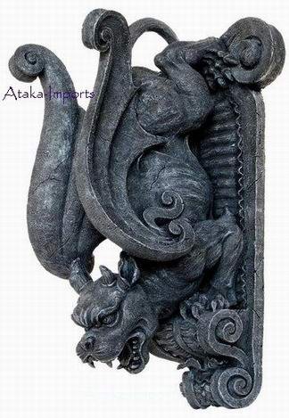 HOWLING GARGOYLE WALL PLAQUE-GOTHIC (6308)