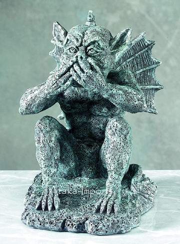 SPEAK NO EVIL-GARGOYLE STATUE-FIGURINE-GOTHIC (5132)