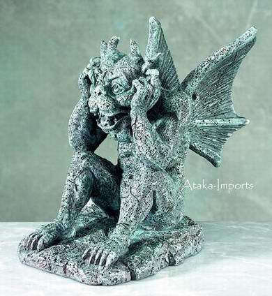 HEAR NO EVIL-GARGOYLE STATUE-FIGURINE-GOTHIC-NEAT (5134)