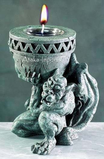 GOTHIC-GARGOYLE CANDLE HOLDER-CANDLEHOLDER (5529)